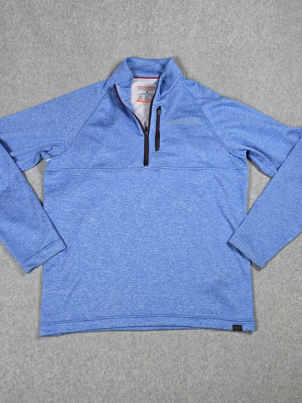 Hawke & Co Men’s Light Blue Heather 1/4 Zip Performance Pullover